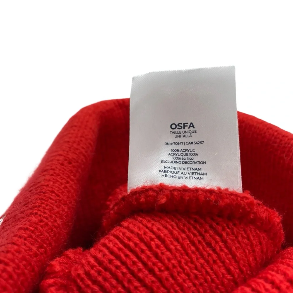 NFL Kansas City Chiefs Bering Cuffed Knit Beanie Hat with Pom New